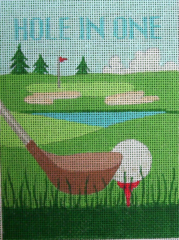 848	Hole In One-Driver	6 x 8 13 Mesh Golf Jane Nichols Needlepoint