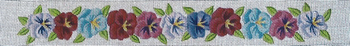 L567 Pansies 13 Mesh 2.5 x 20 Luggage Straps  Set of 3 Jane Nichols Needlepoint