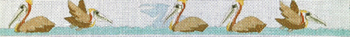 L588 Pelicans 13 Mesh 2.5 x 20 Luggage Straps  Set of 3 Jane Nichols Needlepoint