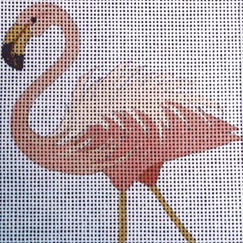 131 Striding 5 x 5 13 Mesh Flamingo Jane Nichols Needlepoint