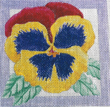 325L Pansy Square 14 x 14 13 Mesh Jane Nichols Needlepoint