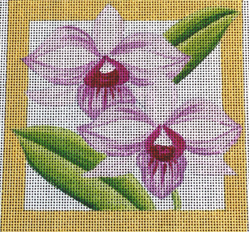 322S Orchid Square 5 x 5 18 Mesh Jane Nichols Needlepoint