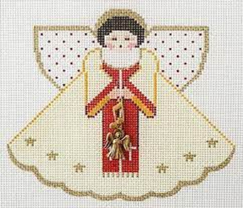 PP996JR Angel With Charms Choir of Angels (Cream) 18 Mesh 5.25x4.5 Painted Pony Designs