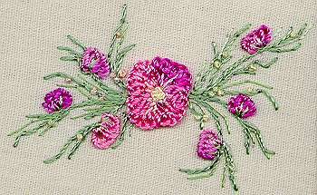 1222 Peach Blossom Kit 7X7 EdMar Brazilian Dimensional Embroidery