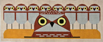 Full House Owls HC-F256 Charley Harper 18 Mesh 24 x 10