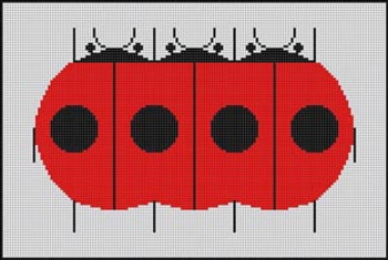 Ladybug Trifecta HC-L286 Charley Harper 13 Mesh 8 1/2 x 12