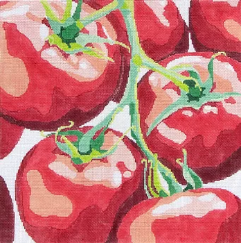 11o Jean Smith Designs Farmer's Market Rich Red Tomatoes 14" Square  13 Mesh    