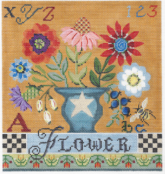 KCA29-18 Country Flower Sampler 11.5 x 12 18 Mesh KELLY CLARK STUDIO, LLC