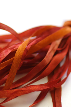 SR4 038 Rusty Amber Silken Ribbon 4mm Thread Gatherer