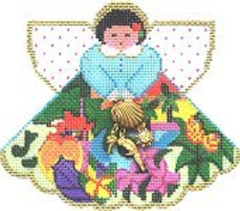 PP978 Angel With Charms Tropical Paradise (Tropical) 18 Mesh 5.25x4.5 Painted Pony Designs