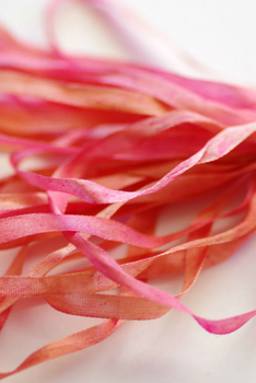 SR4 265 Pomegranate Slushy 4mm Silken Ribbon Thread Gatherer SR4 265 Pomegranate Slushy 4mm Silken Ribbon Thread Gatherer