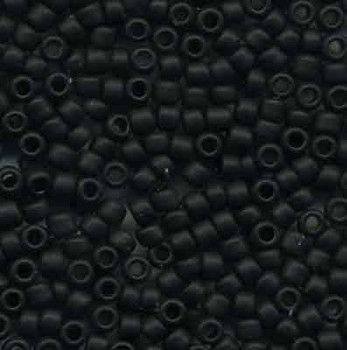 #BDS-F401 Size 11 Frosted Matte Black Beads Sundance Designs