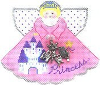 PP996BN Angel with charms Princess (pink) 5.25x4.5 18 Mesh Painted Pony Designs