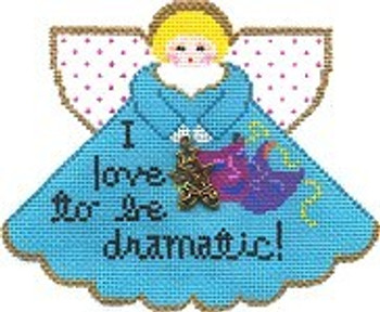 PP996CZ Angel With Charms  I love to Be Dramatic 5.25x4.5 18 Mesh Painted Pony Designs!