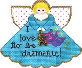 (PPD) PP996CZ Angel With Charms  I love to Be Dramatic 5.25 x 4 18 Mesh Painted Pony Designs