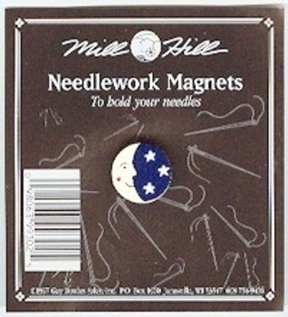 MHMAG2 Man In The Moon; 3/4" x 3/4" Mill Hill Needle Magnet