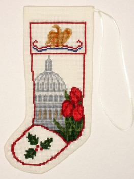 PC1153 The Posy Collection Springtime at the Capitol Stocking Ornament