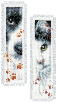 PNV155651 Vervaco Kit Dog & Cat Bookmark (Set of 2)