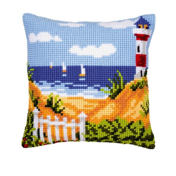 PNV8731 Vervaco Lighthouse & Sailboats Cushion