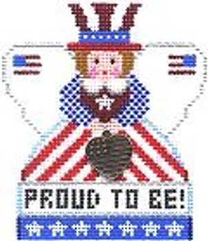 PP999BB Mini Angel Proud American (Red And Blue)18 Mesh 3 x 3 Painted Pony Designs