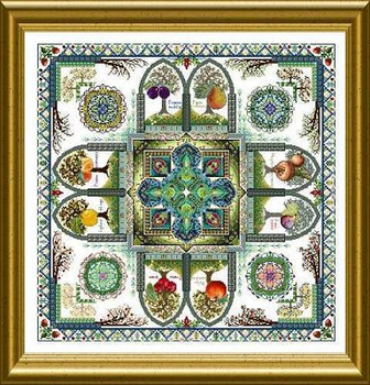 CHAT121 The Medieval Fruit Garden Mandala (Pomarium) Châtelaine Designs