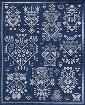 LD77 Sacre Coeur Stitch Count: 163 x 207 Long Dog Samplers