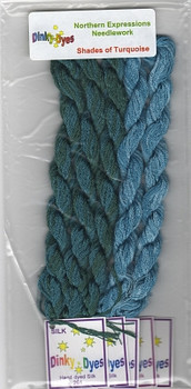 NE048 Shades of Turquoise Stitch Count: 249 x 249 With Silk Pack Northern Expressions