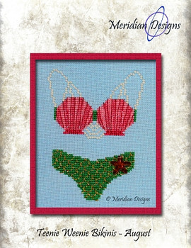 DD Teenie Weenie Bikinis - August (chart & charm) Meridian Designs MD-TWBAUG
