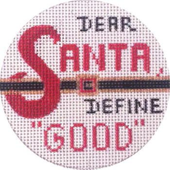 APX283 Dear Santa – Define Good Alice Peterson 4″ ROUND 13 Mesh  !