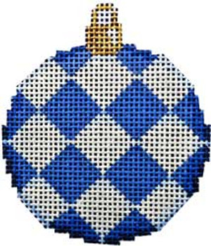 CT-1476U Blue Harlequin Mini Ball Orna. 2.25x2.5 18 Mesh Associated Talents 