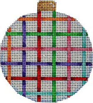 CT-1818 Multi-Tattersall Ball Ornament 3.25x3.25 18 Mesh Associated Talents