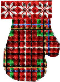 CT-1875 Snowflake Cuff/Plaid Mitten Associated Talents 