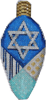 EE-990 Large Hanukkah Light Bulb 2.5x5.25 18 MESH Associated Talents