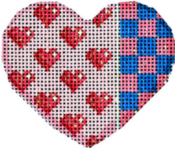 HE-665 Hearts/Squares Mini Heart 2.75x2.5 18 Mesh Associated Talents 