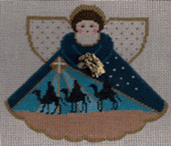 PP996FX Angel With Charms The Magi (Dark Blue) 5.25x4.5 18 Mesh Painted Pony Designs