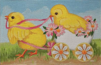 HO1309 Raymond Crawford Designs  2 Chicks and an Egg 6x 9.25 18 Mesh