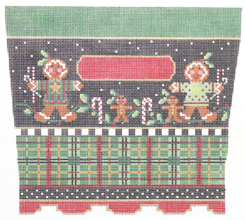 KCN1622C Gingerbread Boys Stocking Cuff10" x 8.75", 14 Mesh KELLY CLARK STUDIO, LLC