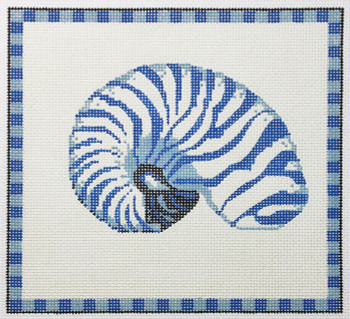 KCN943-18  Under the Sea Armored Nautilus in Ocean Blue 6.25" x 6.25", 18 Mesh KELLY CLARK STUDIO, LLC