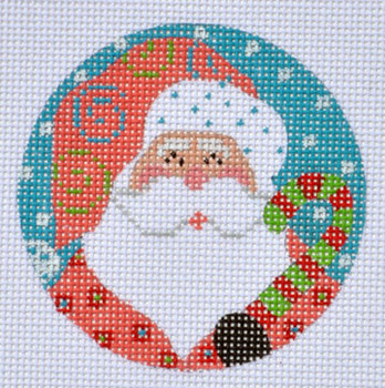 PFOS-03 Candy Cane Santa 3” Round 18 Mesh CH Designs