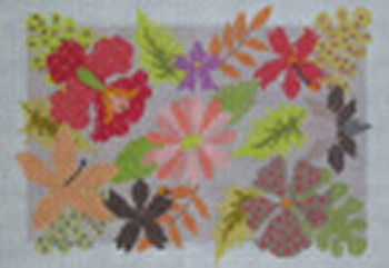 228 Tropical Flowers 6.5 x 8 18 Mesh NEEDLEDEEVA