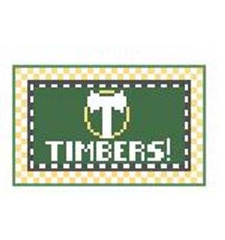 TL273 Portland Timbers! 3.5 x 2 18 Mesh Kathy Schenkel Designs