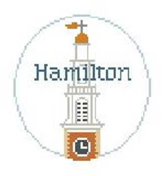 BT631 Hamilton College 4" diameter 18 Mesh Kathy Schenkel Designs