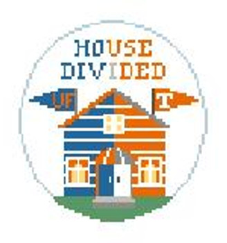 BT270Y House Divided U of FL/U of Tennessee 4" Diameter  18 Mesh Kathy Schenkel Designs