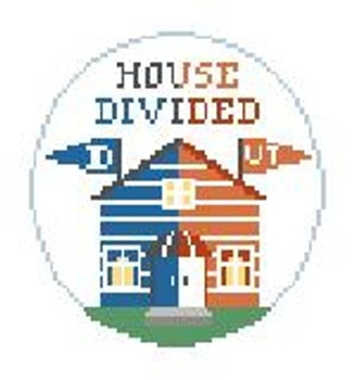 BT270W House Divided Duke/UT  4" Diameter  18 Mesh Kathy Schenkel Designs