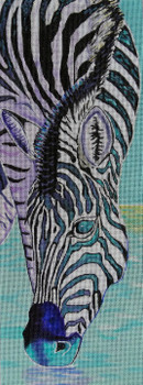 608  Cool Drink Zebra 6 x 16 18 Mesh Purple Palm Designs