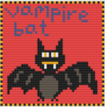 BF822 Vampire Bat 3.5x3.5 13 Mesh Birds Of A Feather