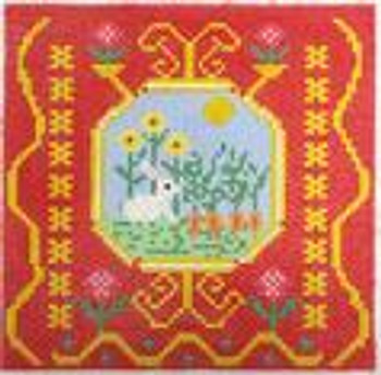 BF815 French Tile Rabbit 8x8  13 Mesh Birds Of A Feather