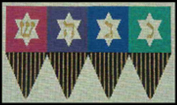 143	Large Jeweled Dreidel	5.5h  Mesh Tapestry Fair