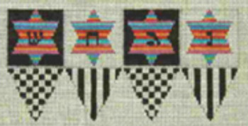 556	Checkered Dreidel	3"h	18 Mesh Tapestry Fair