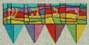 552	Stained Glass Dreidel	3"h		18 Mesh Tapestry Fair